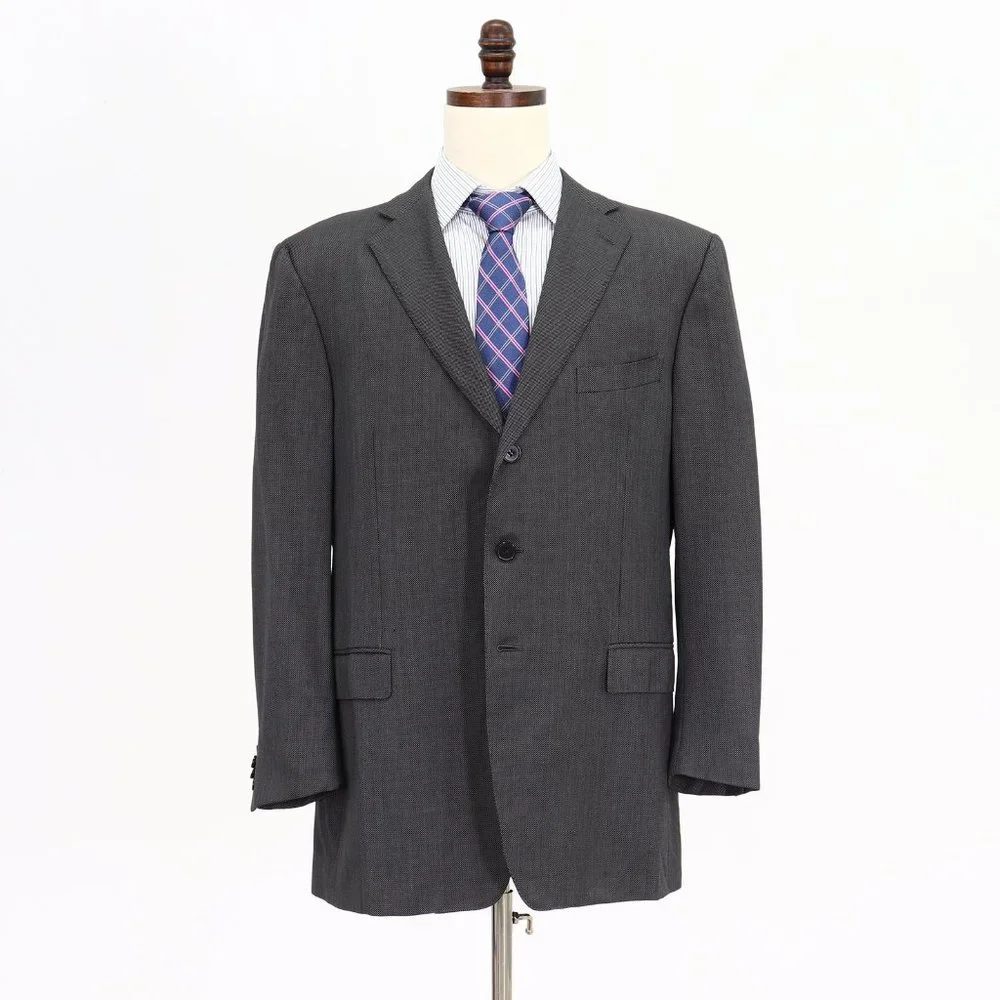 Ermenegildo Zegna 46R Gray Solid 3-Button Sport Coat Blazer Jacket O968